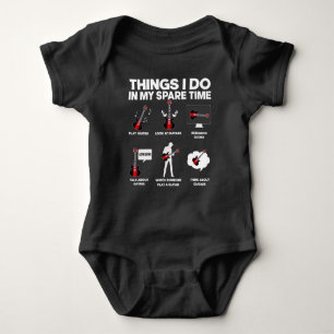 Guitar addicted Guitarist Music Lover Musician Baby Bodysuit