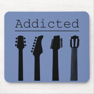 Guitar addicted mouse pad