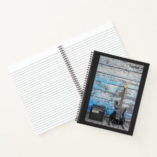 Guitar & Amp - Customize & Personalize - Large Notebook