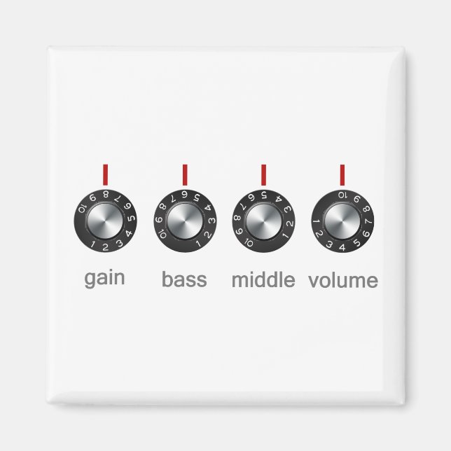 Guitar Amp Knobs Magnet (Front)