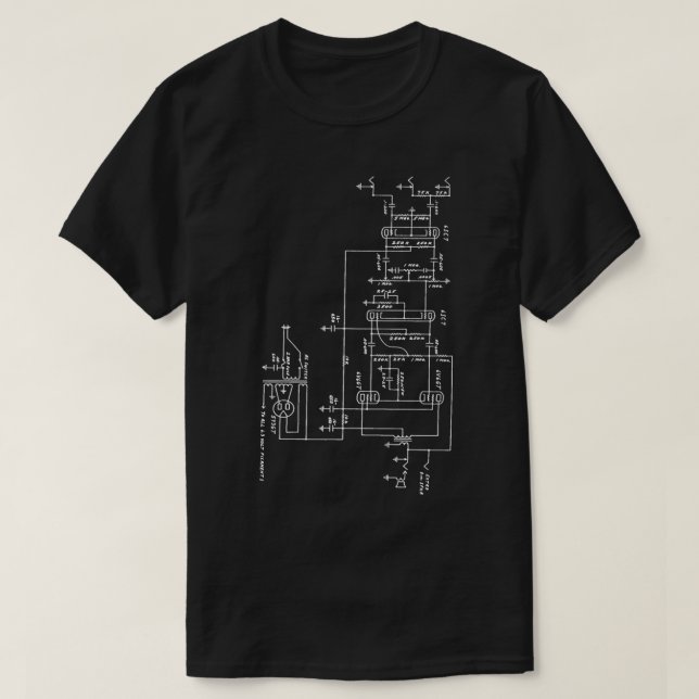 Guitar Amp Schematic Classic T-Shirt (Design Front)