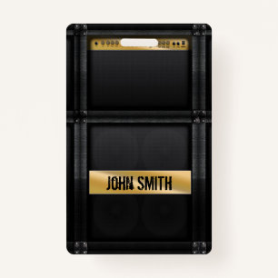 Guitar amp with custom name  badge
