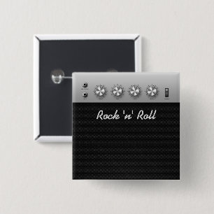 Guitar Amplifier 2 Inch Square Button