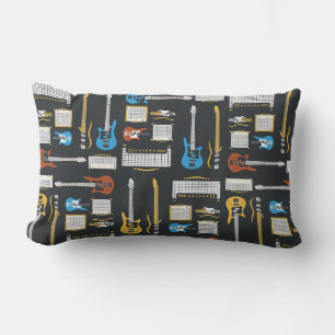GUITAR AMPLIFIER PATTERN LUMBAR PILLOW