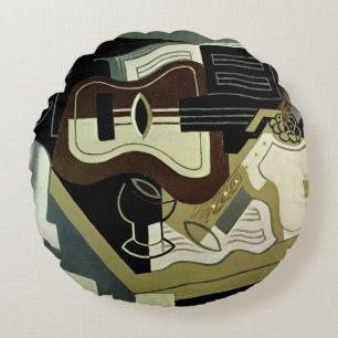 Guitar and Clarinet, 1920 Round Pillow