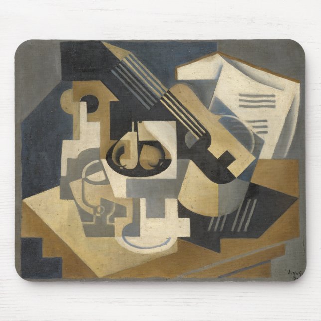 Guitar and Fruit Bowl on a Table, 1918 Mouse Pad (Front)