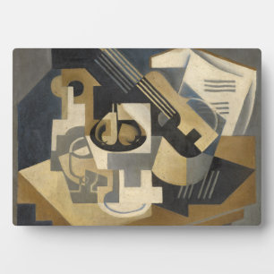 Guitar and Fruit Bowl on a Table, 1918 Plaque