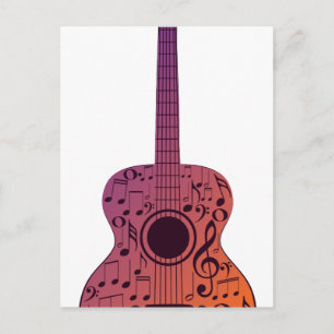 Guitar and Music Notes 2 Postcard