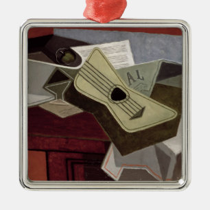 Guitar and Newspaper, 1925 Metal Ornament