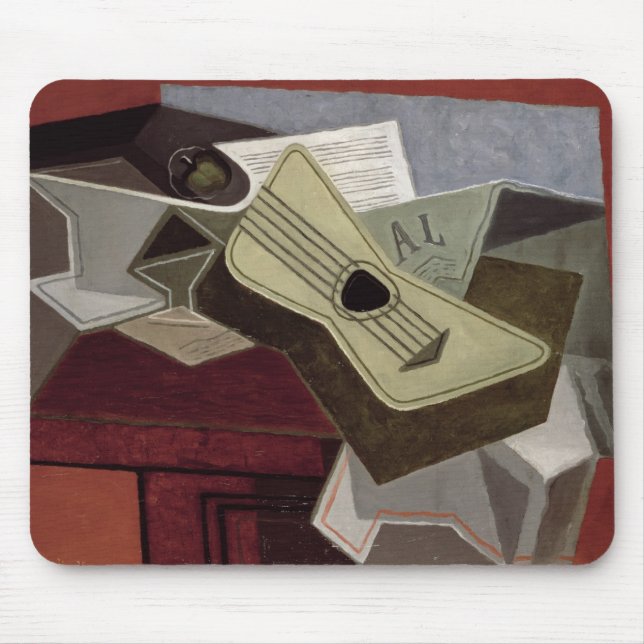Guitar and Newspaper, 1925 Mouse Pad (Front)