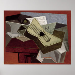 Guitar and Newspaper, 1925 Poster