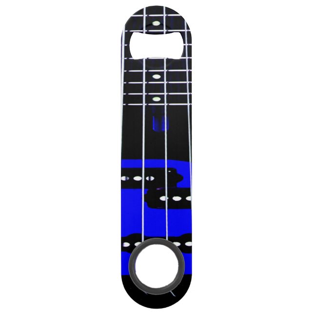 Guitar and RECORD PLAYING Bottle OPENER Bar Key (Front)