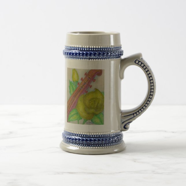 Guitar and Roses Stein (Right)