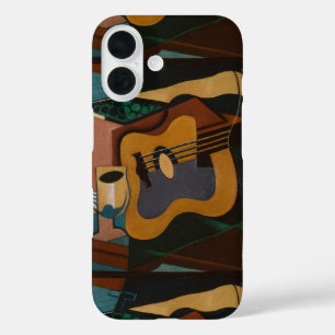 Guitar And Wine Abstract Painting iPhone 16 Case