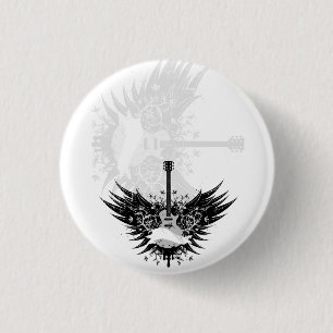 guitar angel 1 inch round button