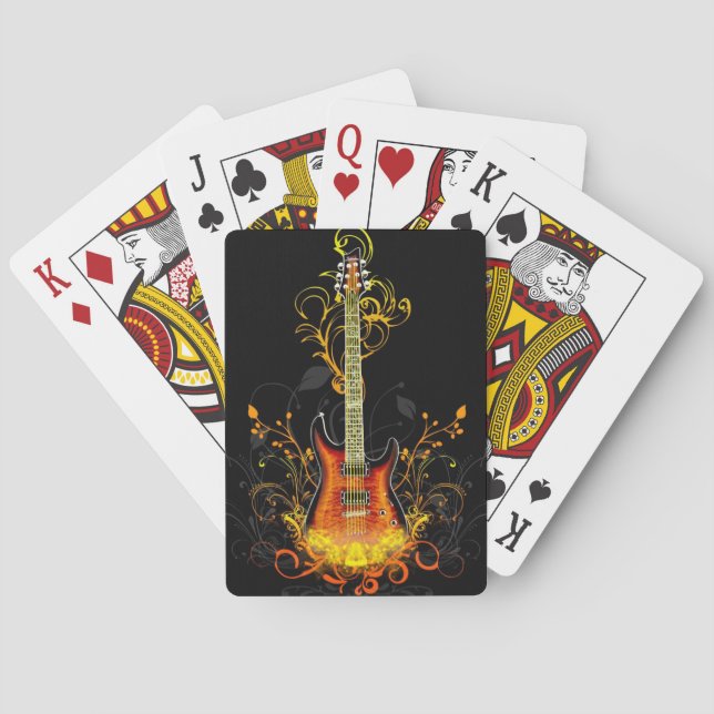 Guitar Art 1 Playing Cards (Back)