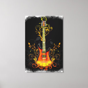Guitar Art 1A Wrapped Canvas