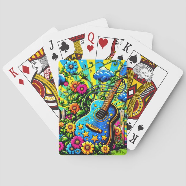 Guitar Art Playing Cards (Back)