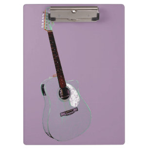 Guitar art print clipboard