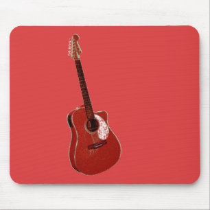 Guitar art print mouse pad