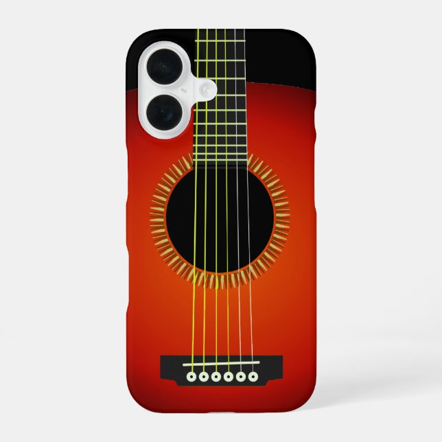   Guitar Background Texture iPhone 16 Case (Back)