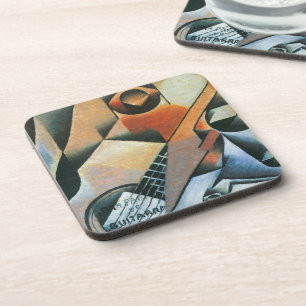 Guitar (Banjo) and Glasses, Juan Gris, Vintage Art Coaster