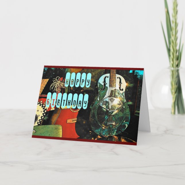 Guitar Birthday Card (Front)