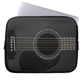 Guitar Black Laptop Sleeve