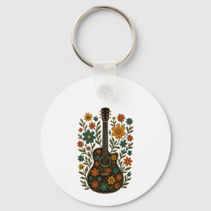 Guitar & Bloom Designs Keychain