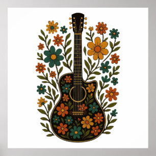 Guitar & Bloom Designs  Poster