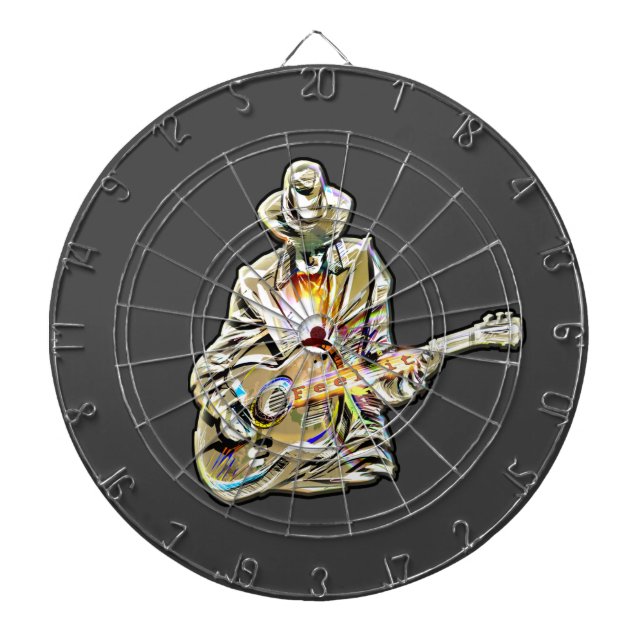 Guitar Blues Mann - Feel it  Dartboard (Front)