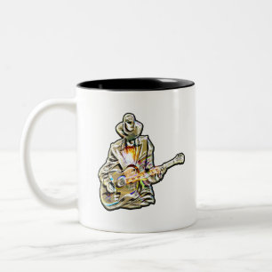 Guitar Blues Mann - Feel it Two-Tone Coffee Mug