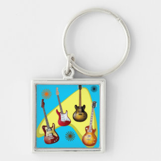 Guitar boomerang keychain
