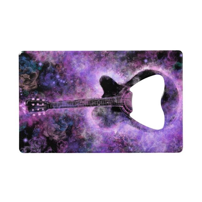 Guitar Bottle Opener Credit Card Bottle Opener (Back Horizontal)