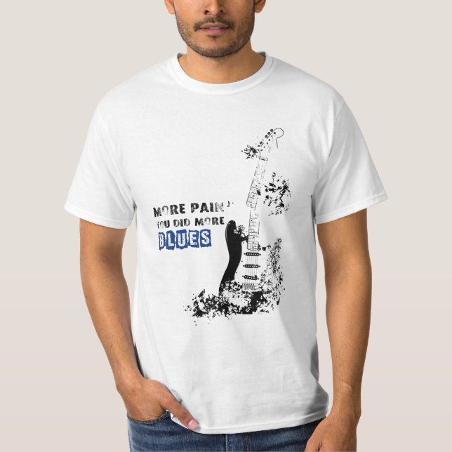 Guitar Broken, Blues Guitarist Tee for men (Front)