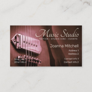GUITAR Burgundy Carte de visite rose V2.0