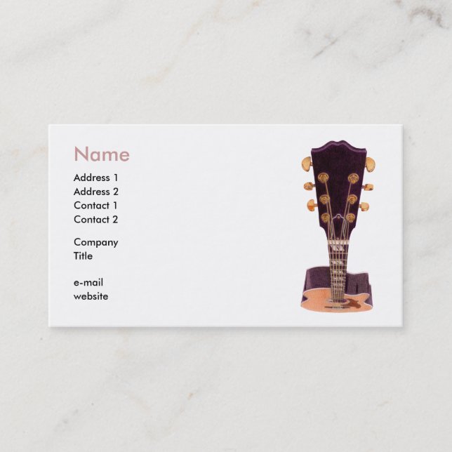 Guitar Business Card (Front)