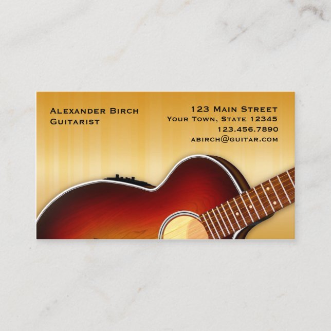 Guitar Business Card (Front)