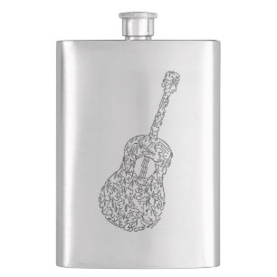 GUITAR by MINIFACES Hip Flask