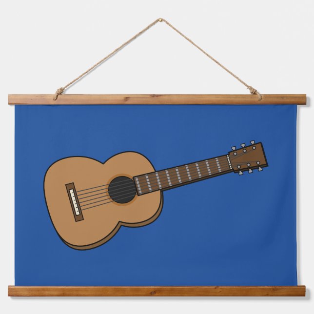 Guitar Cartoon Hanging Tapestry (Front)