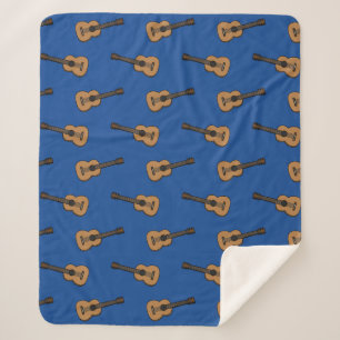 Guitar Cartoon Sherpa Blanket