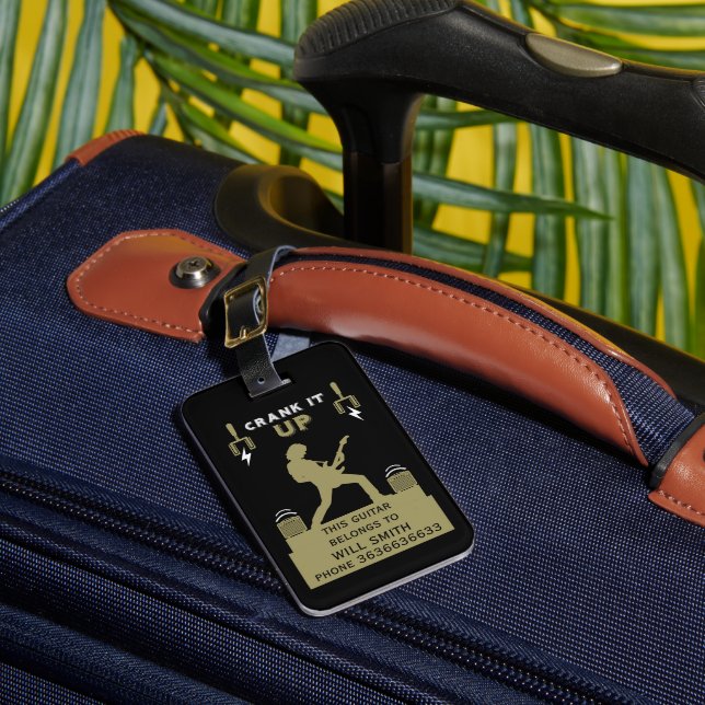 Guitar Case Property Identification Luggage Tag (Front Insitu 1)