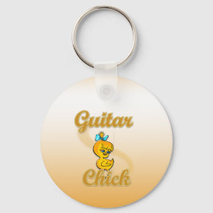 Guitar Chick Keychain