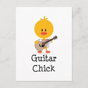 Guitar Chick Postcard