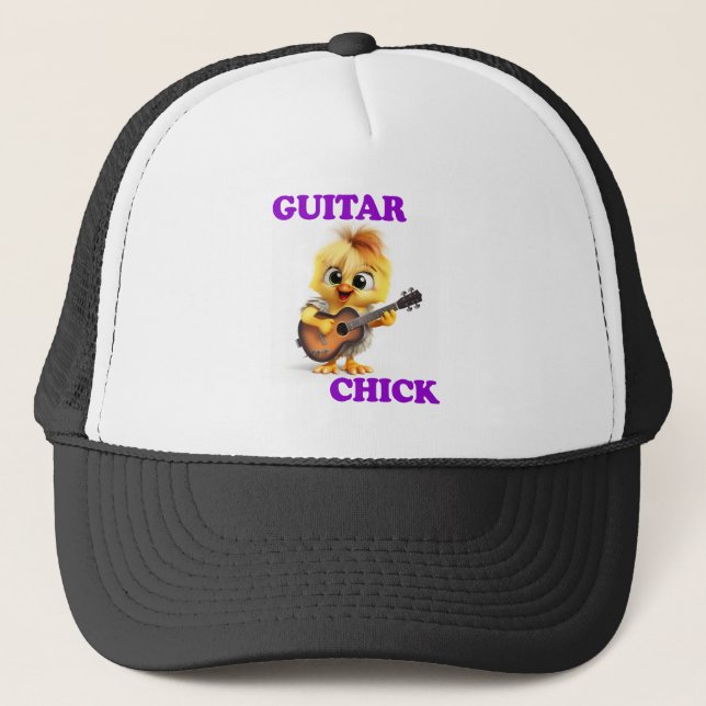 Guitar Chick Trucker Hat (Front)