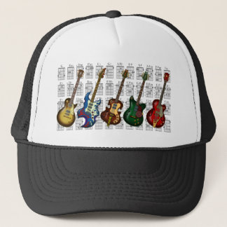 Guitar & chord2 trucker hat