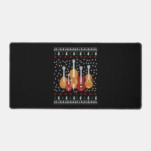 Guitar Christmas Desk Mat