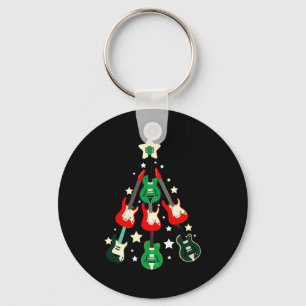 Guitar Christmas T Shirt  Keychain