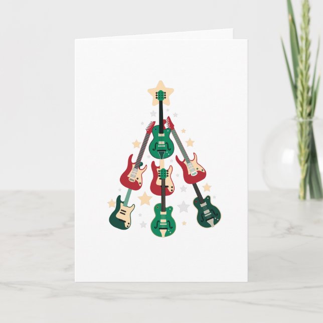 GUITAR CHRISTMAS TREE CARD (Front)