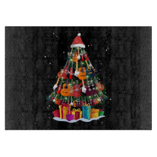 Guitar Christmas Tree Funny  Cutting Board